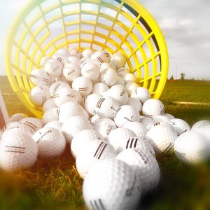 bucket of balls for Within Range Golf