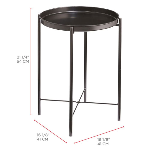 Slate Round Metal Sofa End/Side Table